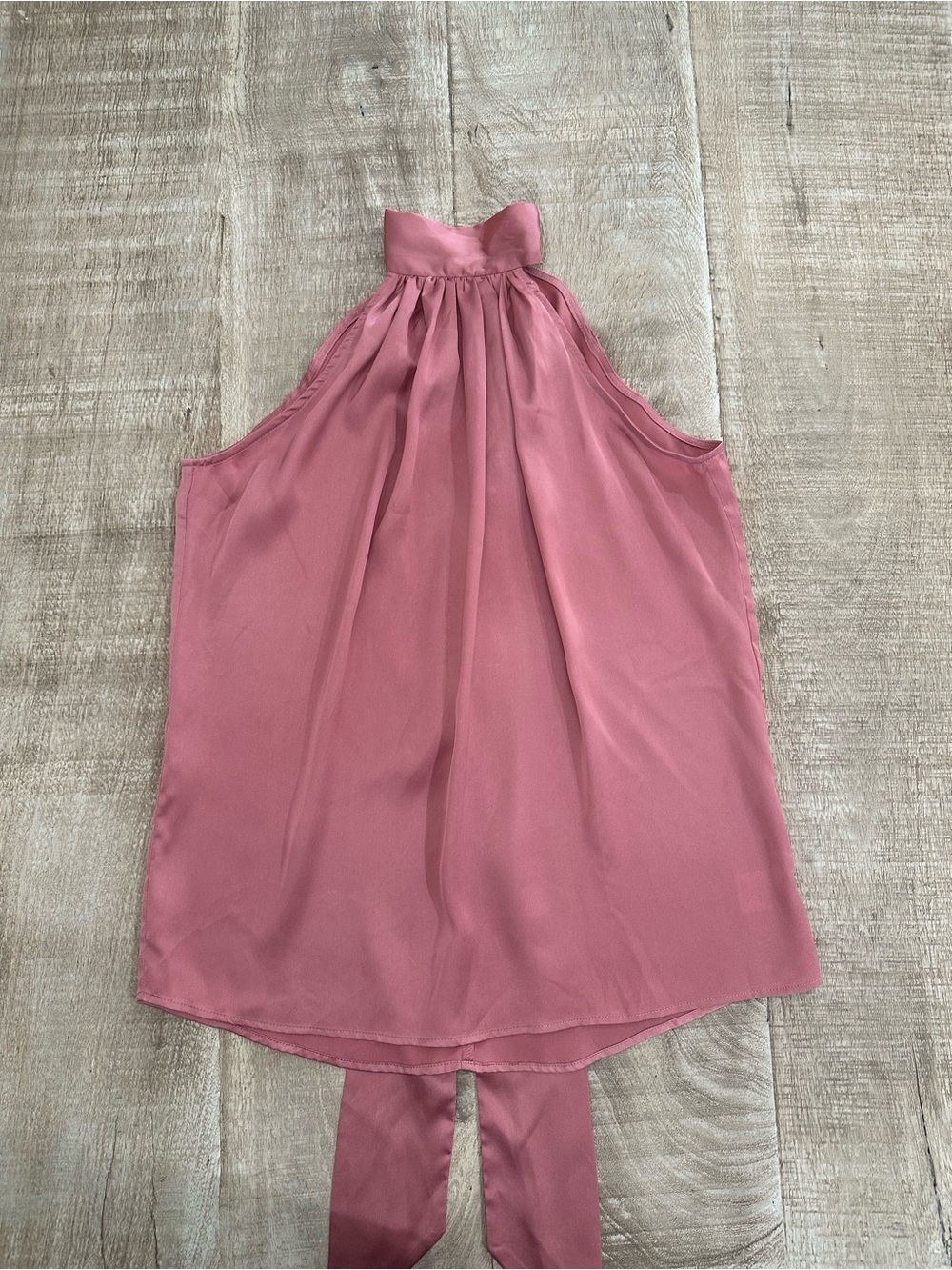 Re:named Halter Tie Neck Top | Size M | Dusty Rose Sleeveless Blouse